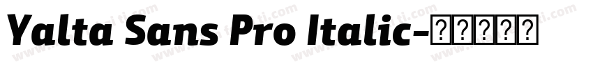 Yalta Sans Pro Italic字体转换